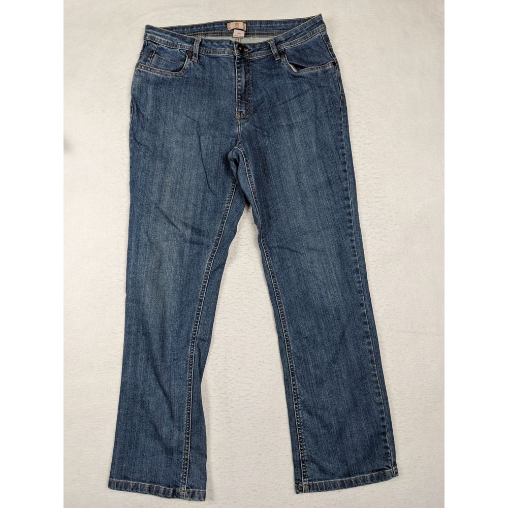 NRJ Womens Blue Denim Jeans Size 14‎ AM Cotton Blend Blue